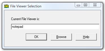 File Viewer Selection Dialog Box