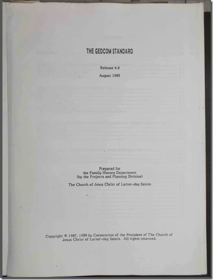 The GEDCOM Standard 4.0