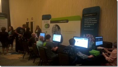 Ancestry booth at IAJGS 2017