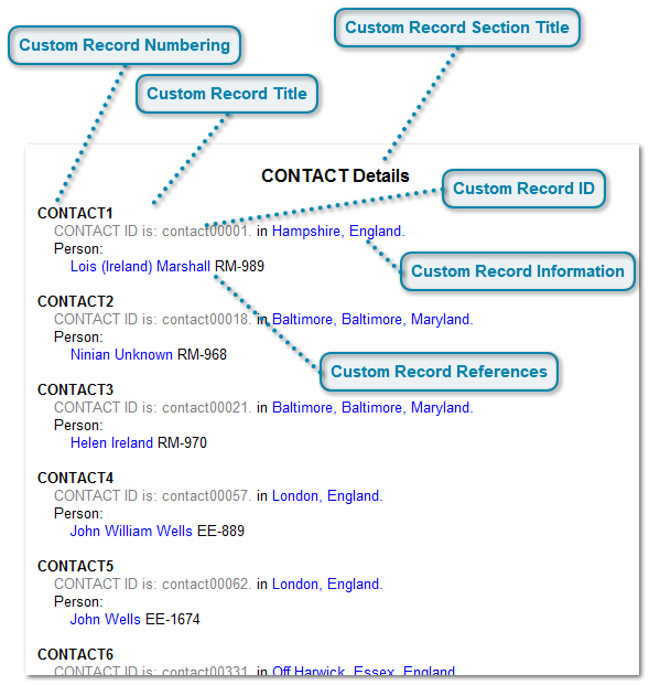 Section 7 - (custom record) Details