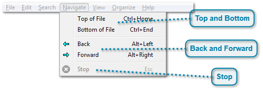 The Navigate Menu